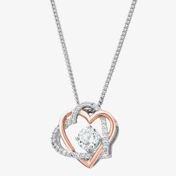Clogau Forever Yours White Topaz Heart Pendant Necklace 3SAMH0091