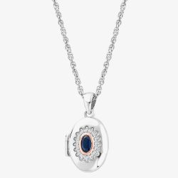 Clogau Princess Diana Sapphire Locket Necklace 3SLDD0072