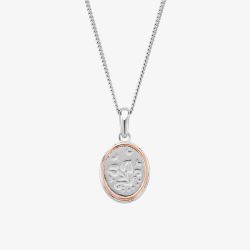 Clogau Tree of Life Silver Oval Necklace 3STOL762