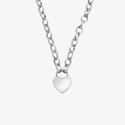 Clogau Sterling Silver & Rose Gold Heart Padlock Necklace 3SCAR951