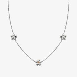 Clogau Two Colour Natures Wonder Forget Me Not Necklace 3SNWO960