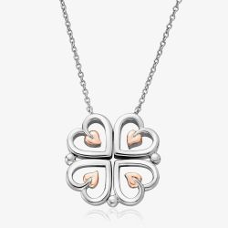 Clogau Tree of Life Sterling Silver Heart Necklace 3STOL0623
