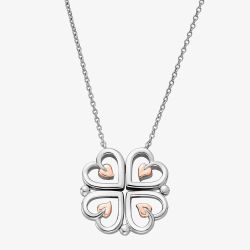 Clogau Tree of Life Sterling Silver Heart Necklace 3STOL0623