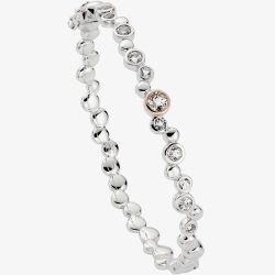 Clogau Silver 9ct Rose Gold Celebration Bangle 3SMBG2