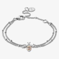 Clogau Honey Bee Double Chain Bracelet 3SHNB0134