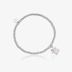 Clogau Affinity Paw Print White Topaz Bead Bracelet 3SAFF0224