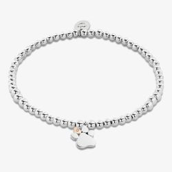 Clogau Affinity Paw Print White Topaz Bead Bracelet 3SAFF0224