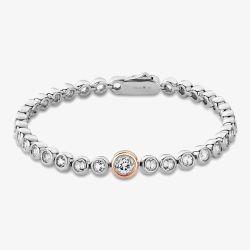 Clogau Celebration Silver White Topaz Tennis Bracelet 3SCLC0798
