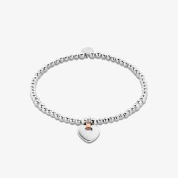 Clogau Cariad Silver Beaded Heart Affinity Bracelet 3SBB2S