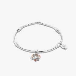 Clogau Always In My Heart Silver Topaz Heart Affinity Bracelet 3SAFF0361