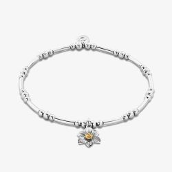 Clogau Silver 9ct Rose Gold Daffodil Affinity Bead Bracelet 3SBBR14S