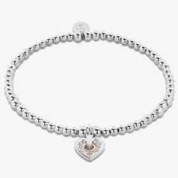 Clogau Cariad Silver 9ct Rose Gold Sparkle Topaz Heart Affinity Bead Bracelet 3SBB85S