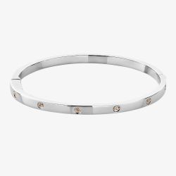 Clogau Ladies Insignia Sterling Silver Slim Bangle 3SINS852