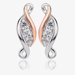Clogau Past Present Future Silver Topaz Stud Earrings 3SPPFE