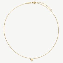 D.Louise Yellow Gold Tone Plated Stainless Steel Mini Heart Pendant THN-61