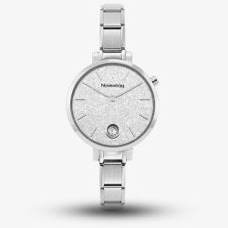 Nomination Composable CLASSIC Paris Glitter Silver Tone Watch 076033/023