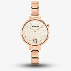 Nomination Composable CLASSIC Paris Glitter Rose Gold Tone Watch 076034/025