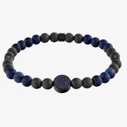 Tommy Hilfiger Mens TH85 Blue Beaded Bracelet 2790626