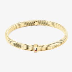Tommy Hilfiger Gold Tone Stainless Steel 6mm Stretch Bracelet 2781005