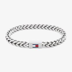 Tommy Hilfiger Stainless Steel Braided Logo Clasp Bracelet 2790647