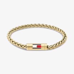 Tommy Hilfiger Yellow Gold Tone Plated Stainless Steel Plaited Chain Bracelet 2790744