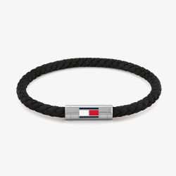 Tommy Hilfiger Black Braided Fabric Bracelet 2790741