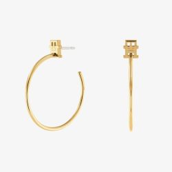 Tommy Hilfiger Monogram Hoop Gold plated Earrings 2780720