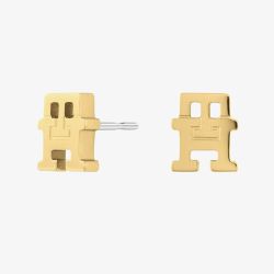 Tommy Hilfiger Monogram Gold Plated Stud Earrings 2780717