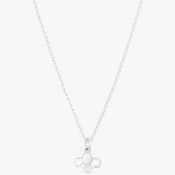 Sterling Silver Tiny Bee Pendant Necklace BP2-SL