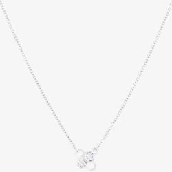 Sterling Silver Cubic Zirconia Tiny Bee Necklace BF1-SL-CZ