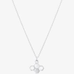 Sterling Silver Large Bee Pendant Necklace BPL-SL