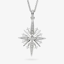 Kit Heath Silver Celeste North Starburst Necklace 90457CZ