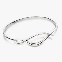 Kit Heath Sterling Silver Entwine Twine Twist Hinged Bangle 70224RP
