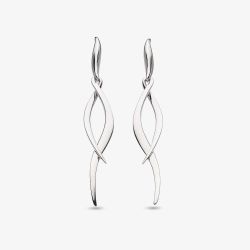 Kit Heath Sterling Silver Entwine Twine Twist Drop Earrings 60223RP