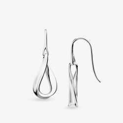 Kit Heath Sterling Silver Serenity Loop Drop Earrings 61184RP
