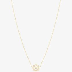 Emporio Armani Gold Tone Round Logo Coin Necklace EG3628710