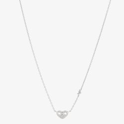 Emporio Armani Sterling Silver & Cubic Zirconia Heart Chain EG3646040