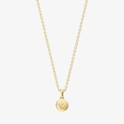 Emporio Armani Yellow Gold Tone Plated Stainless Steel Eagle Logo Pendant EGS3434710