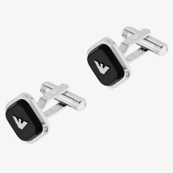 Emporio Armani Black Diamond Logo Cufflinks EGS3385040