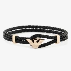 Emporio Armani Gold-Tone Leather ID Bracelet EGS3321710
