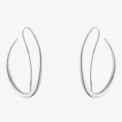 Georg Jensen Offspring Loop Sterling Silver Earrings 10012755