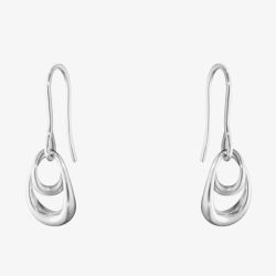 Georg Jensen Offspring Sterling Silver Hook Dropper Earrings 10012312