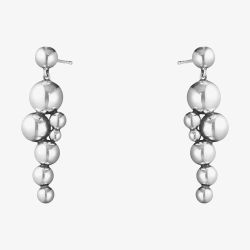Georg Jensen Moonlight Grapes Dropper Sterling Silver Earrings 10019037