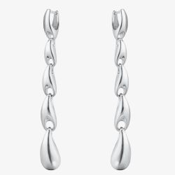 Georg Jensen Reflect Sterling Silver Four Link Dropper Earrings 20001089