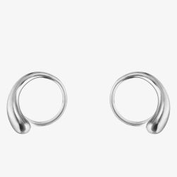 Georg Jensen Mercy Sterling Silver Swirl Earrings 10015148