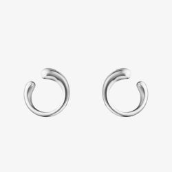 Georg Jensen Mercy Sterling Silver Swirl Earrings 10015149