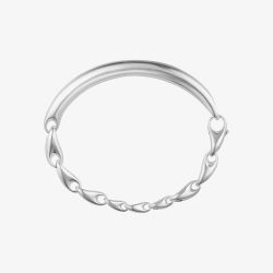 Georg Jensen Reflect Sterling Silver Chain Linked Bangle Bracelet 20001517000M
