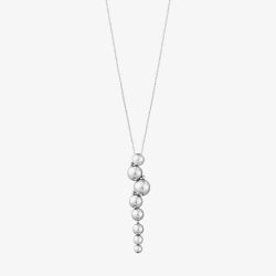 Georg Jensen Moonlight Grapes Long Sterling Silver Necklace 20000661