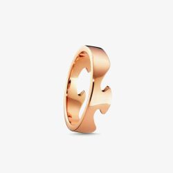 Georg Jensen 18ct Rose Gold Fusion End Ring 3541700