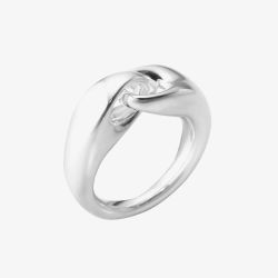 Georg Jensen Reflect Large Sterling Silver Interlock Ring 2000109200